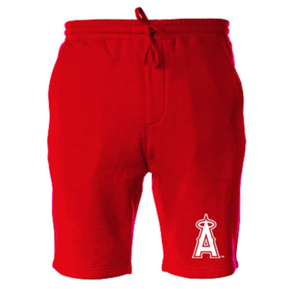 NEW Los Angeles Anaheim Angels Color Pop Fleece Sweat Shorts Pants RED
